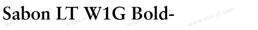 Sabon LT W1G Bold字体转换 Sabon LT W1G Bold字体转换